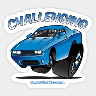 Challenging Cartoon Car Toon Sticker